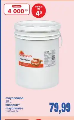 Wholesale Club SUNSPUN MAYONNAISE, 20 L offer