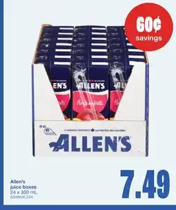 Wholesale Club ALLEN'S JUICE BOXES, 24 X 300 ML offer