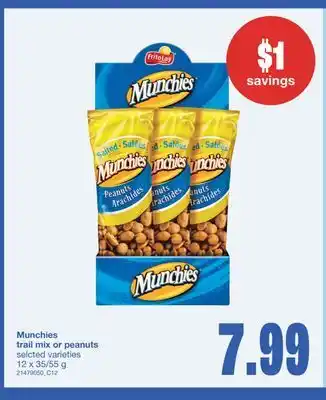 Wholesale Club MUNCHIES TRAIL MIX OR PEANUTS 12 x 35/55 g offer