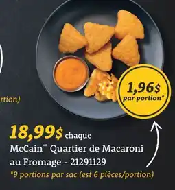 Wholesale Club QUARTIER DE MACARONI AU FROMAGE offer