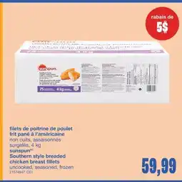 Wholesale Club SOUTHERN STYLE BREADED CHICKEN BREAST FILLETS, 4 kg offer