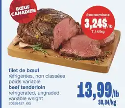 Wholesale Club BEEF TENDERLOIN offer