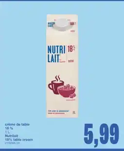 Wholesale Club 18% TABLE CREAM, 1 L offer