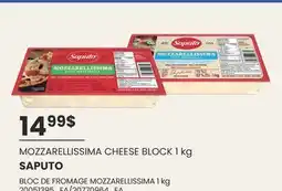 Wholesale Club SAPUTO MOZZARELLISSIMA CHEESE BLOCK 1 kg offer