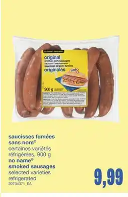 Wholesale Club NO NAME SMOKED SAUSAGES, 900 g offer