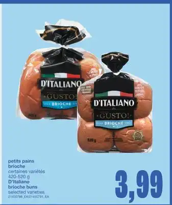 Wholesale Club D'ITALIANO BRIOCHE BUNS, 420-520 G offer