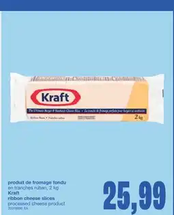 Wholesale Club KRAFT RIBBON CHEESE SLICES, 2 kg offer