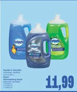 Wholesale Club DAWN DISHWASHING LIQUID, 2,21/2,64 L offer