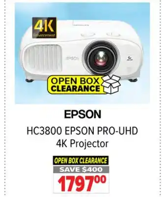 2001 Audio Video HC3800 PRO-UHD 4K Projector offer