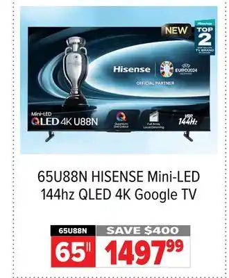 2001 Audio Video 65U88N 65 Mini-LED 144hz QLED 4K Google TV offer