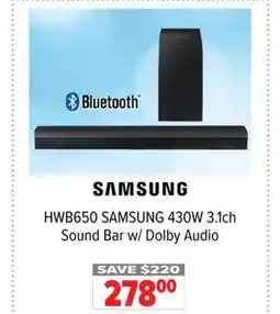 2001 Audio Video HWB650 430W 3.1ch Sound Bar w/Dolby Audio offer