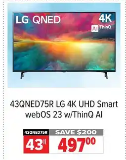 2001 Audio Video 43QNED75R LG 43 4K UHD Smart offer