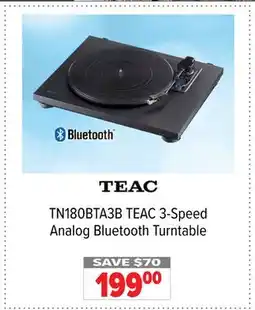 2001 Audio Video TN180BTA3B TEAC 3-Speed Analog Bluetooth Turntable offer