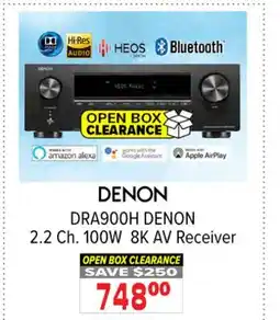 2001 Audio Video DRA900H DENON 2.2 Ch. 100W 8K AV Receiver offer