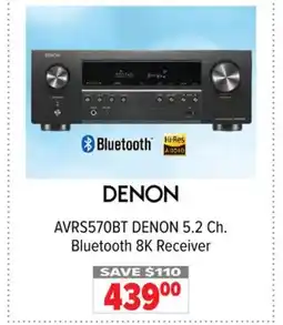 2001 Audio Video AVRS570BT DENON 5.2 Ch. Bluetooth 8K Receiver offer