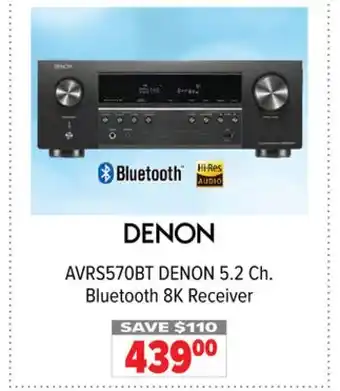 2001 Audio Video AVRS570BT DENON 5.2 Ch. Bluetooth 8K Receiver offer