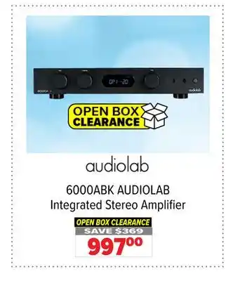 2001 Audio Video 6000ABK AUDIOLAB Integrated Stereo Amplifier offer