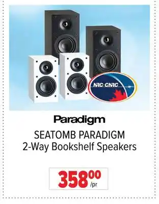 2001 Audio Video SEATOMB PARADIGM 2-Way Bookshelf Speakers offer