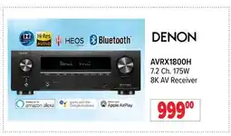 2001 Audio Video AVRX1800H DENON 7.2 Ch. 175W 8K AV Receiver offer