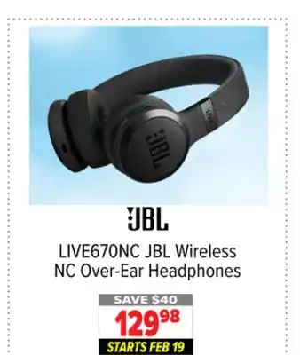 2001 Audio Video LIVE670NC JBL Wireless NC Over-Ear Headphones offer