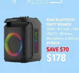 2001 Audio Video BTSMC8 RAGE BLUETOOTH PARTY SPEAKER offer