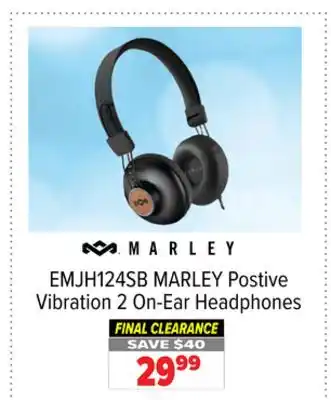 2001 Audio Video EMJH124SB MARLEY Postive Vibration 2 On-Ear Headphones offer