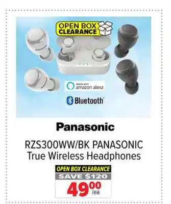 2001 Audio Video RZS300WW/BK PANASONIC True Wireless Headphones offer