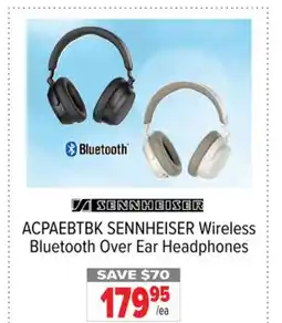 2001 Audio Video ACPAEBTBK SENNHEISER Wireless Bluetooth Over Ear Headphones offer