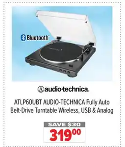 2001 Audio Video ATLP60UBT AUDIO-TECHNICA Fully Auto Belt-Drive Turntable Wireless, USB & Analog offer