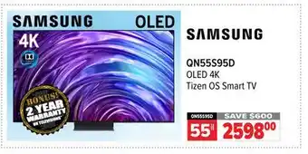 2001 Audio Video QN55S95D SAMSUNG 55 OLED 4K Tizen OS Smart TV offer