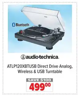 2001 Audio Video ATLP120XBTUSB audio-technica Direct Drive Analog, Wireless & USB Turntable offer