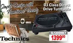 2001 Audio Video SL1200MK7 DJ Class Direct Drive Turntable offer