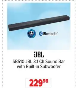 2001 Audio Video SB510 JBL 3.1 Ch Sound Bar with Built-in Subwoofer offer