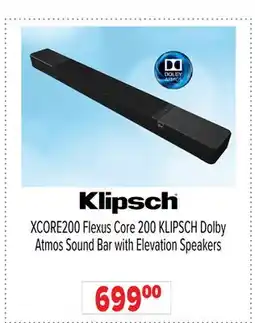 2001 Audio Video XCORE200 Flexus Core 200 KLIPSCH Dolby Atmos Sound Bar with Elevation Speakers offer