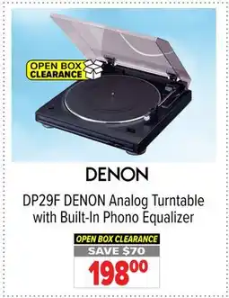 2001 Audio Video DP29F DENON Analog Turntable with Built-In Phono Equalizer offer