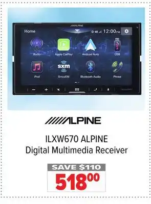 2001 Audio Video ILXW670 ALPINE Digital Multimedia Receiver offer