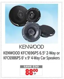 2001 Audio Video KFC1696PS KENWOOD 6.5 2-Way or KFC6986PS 6 x 9 4-Way Car Speakers offer