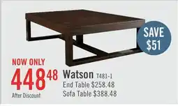 The Brick Watson 56 Contemporary Coffee Table - Dark Brown Wood offer