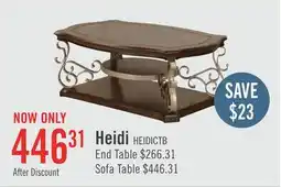 The Brick Heidi 52 Ornate Coffee Table with Shelf - Brown and Champagne with Metal Legs offer