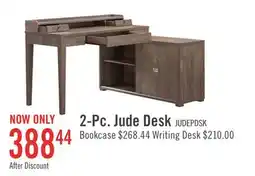 The Brick Jude 55 Reversible Office Desk with 3-Drawers & Cabinet- Hazelnut offer