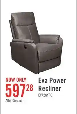 The Brick Eva 29.5 Faux Suede Power Reclining Chair - Dark Grey offer