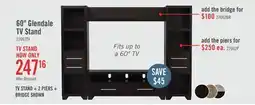 The Brick Glendale 60 TV Stand with Storage and Cable Management for TVs up to 65- Espresso offer