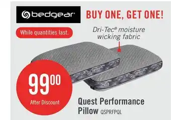 The Brick BEDGEAR Quest Queen Performance Pillow offer