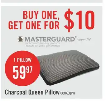 The Brick Masterguard Charcoal Tencel Queen Pillow offer