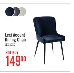 The Brick Lexi Dining Chair with Velvet-Look Fabric, Metal - Blue offer