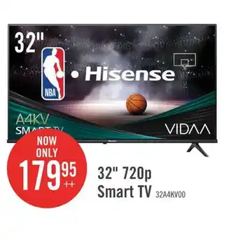 The Brick HISENSE 32 720p HD Full Array LCD 60Hz VIDAA TV (32A4KV) offer