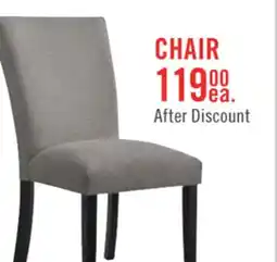 The Brick Burk Dining Chair with Polyester Fabric - Grey offer