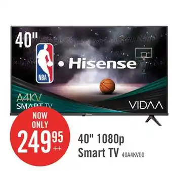 The Brick HISENSE 40 1080p HD Full Array LCD 60Hz VIDAA Smart TV (40A4KV) offer