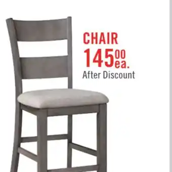 The Brick Krew Dining Chair with Polyester Fabric, Ladder-Back - Grey offer