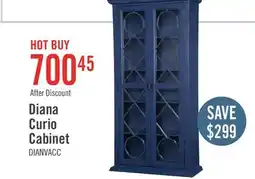 The Brick Diana 36 Curio Cabinet with Glass Doors - Navy Blue offer